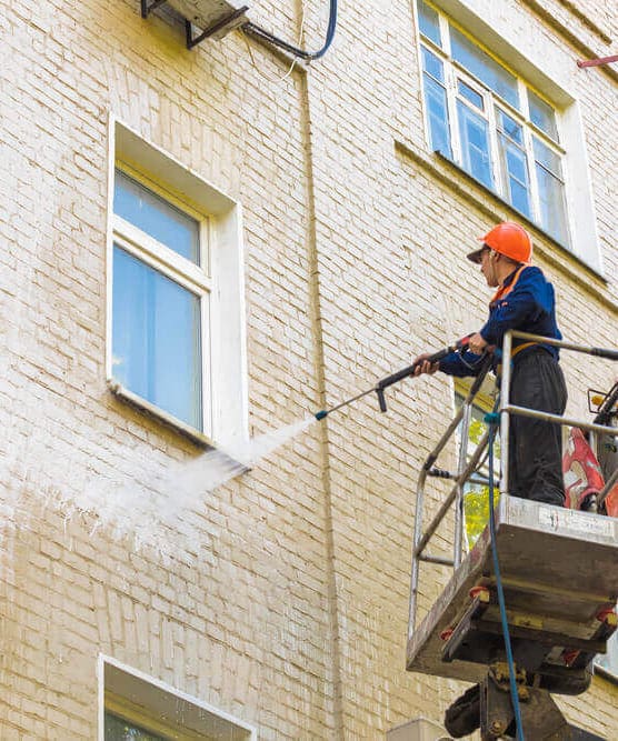 Exterior Cleaning of brick facade Exterior Cleaning of brick facade