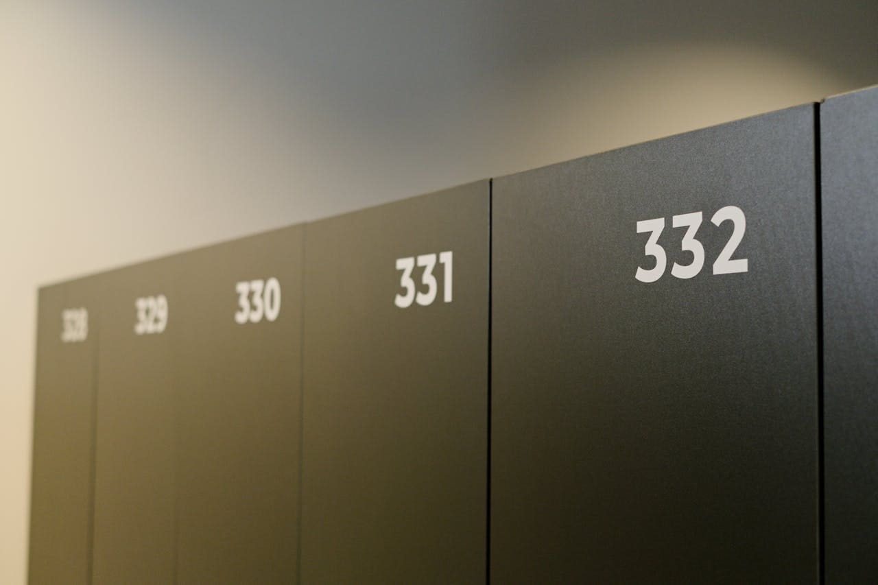 Close Up of Lockers Close Up of Lockers in fitness center