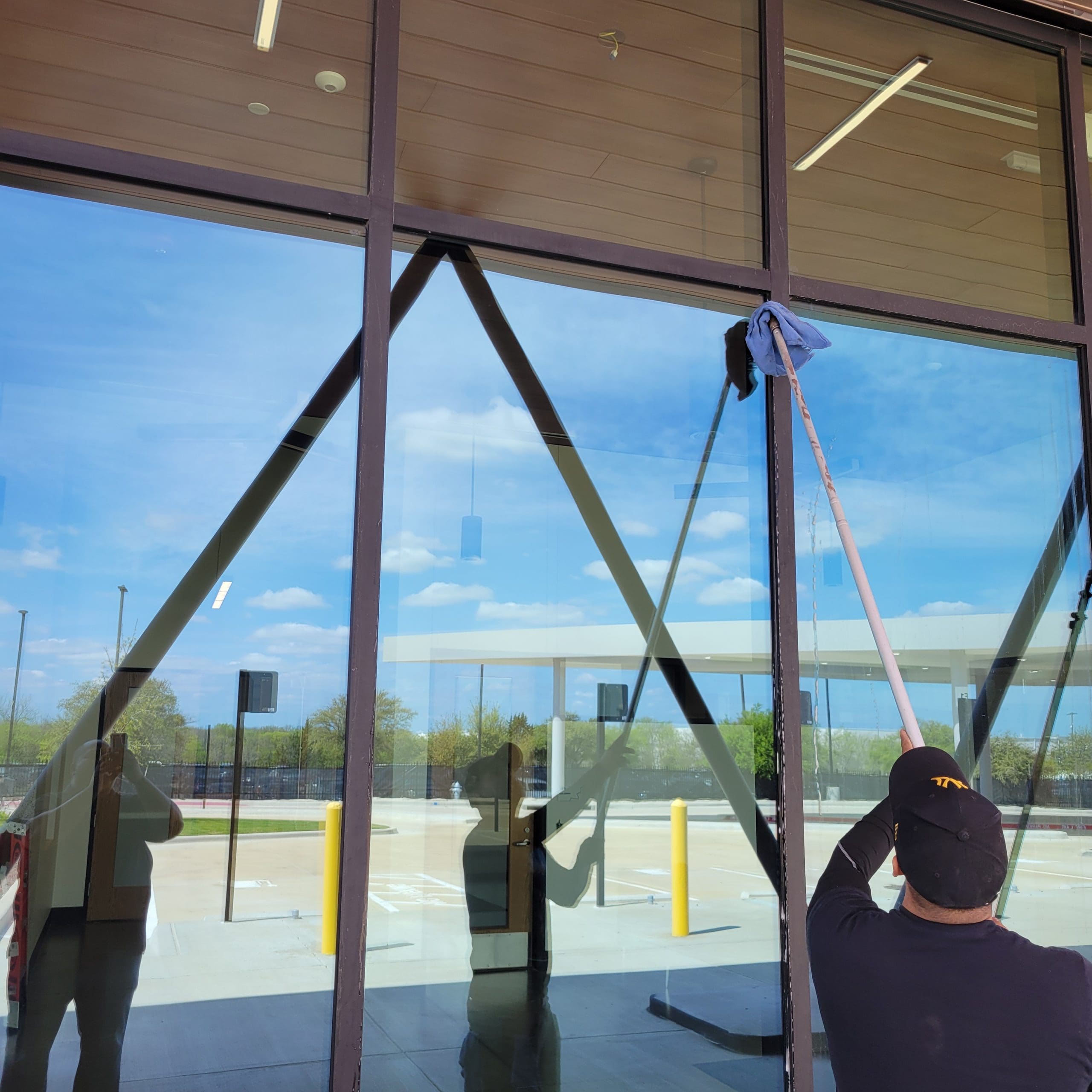 Cleaning commercial facility in Arlington TX Craddock's cleaners window cleaning in commercial facility in Arlington TX